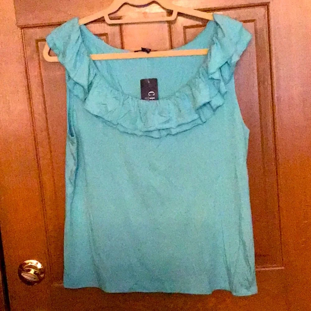 Chaps Ruffled Tank Top, NWT - Picture 1 of 4